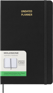 MOLESKINE kalendarz 2027 NIEDATOWANY CZARNY LARGE WEEKLY HARD TYGODNIOWY (13x21)