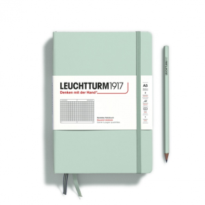 NOTATNIK LEUCHTTURM1917 MEDIUM (A5) NATURAL COLOURS MINT GREEN, W KRATKĘ