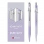 Zestaw długopis 849 + ołówek 844 Caran d’Ache Blooming Lavender, w etui, liliowo-szary