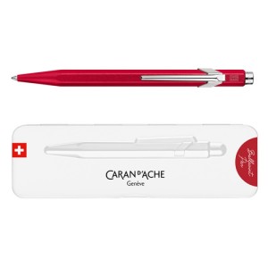DŁUGOPIS, CARAN DACHE, 849 COLORMAT-X, CZERWONY W PUDEŁKU SLIMPACK