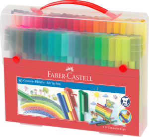FLAMASTRY CONNECTOR 80 KOLORÓW ZESTAW PREZENTOWY FABER-CASTELL
