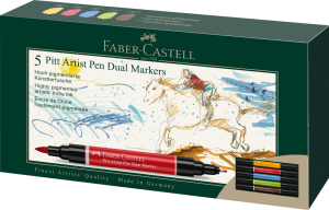 PITT ARTIST PEN DWUSTRONNE ETUI 5 SZT. FABER-CASTELL