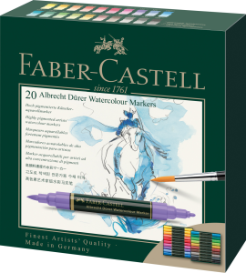 PISAKI AKWARELOWE DWUSTRONNE A.DURER ZESTAW 20 SZT. FABER-CASTELL