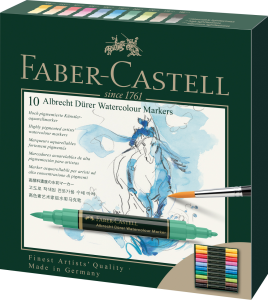 PISAKI AKWARELOWE DWUSTRONNE A.DURER ZESTAW 10 SZT. FABER-CASTELL