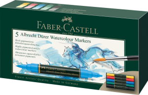 PISAKI AKWARELOWE DWUSTRONNE A.DURER ZESTAW 5 SZT. FABER-CASTELL