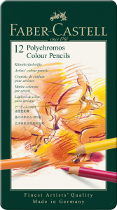 POLYCHROMOS KREDKI 24 KOL. OPAKOWANIE METAL FABER-CASTELL