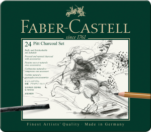 ZESTAW PITT WĘGIEL RYSUNKOWY 24 SZT. FABER-CASTELL