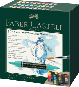 PISAKI AKWARELOWE DWUSTRONNE A.DURER ZESTAW 30 SZT. FABER-CASTELL
