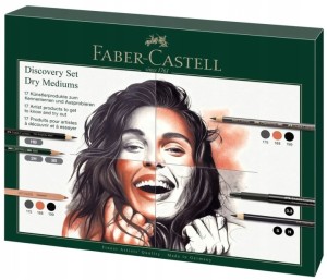 FABER-CASTELL Zestaw do szkicowania ołówki kredki Polychromos Pitt 17 elementów