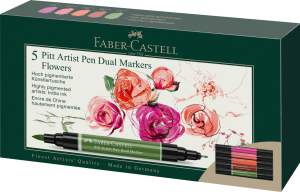 PITT ARTIST PEN DWUSTRONNE ZESTAW PORTRAITS ETUI 5 SZT. FABER-CASTELL