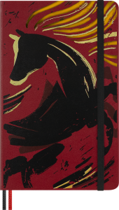 HORSE NOTES MOLESKINE L w linie + BOX WOODCUT
