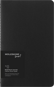 ZESTAW 2 ZESZYTÓW MOLESKINE SMART CAHIER L (13X21CM) W LINIE, CZARNY