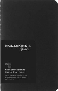 ZESTAW 2 ZESZYTÓW MOLESKINE SMART CAHIER P (9X14CM) W LINIE, CZARNY