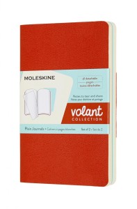 ZESTAW 2 ZESZYTÓW MOL VOLANT P (9X14CM) GŁADKI, CORALORANGE/AQUAMARINE, 80 STRON
