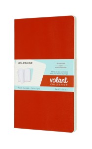 ZESTAW 2 ZESZYTÓW MOL VOLANT L (13X21CM) LINIE, CORAL ORANGE/AQUAMARINE, 96STR
