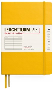 NOTATNIK LEUCHTTURM1917 MEDIUM (A5) TWARDA OPRAWA ŻÓŁTY W LINIE
