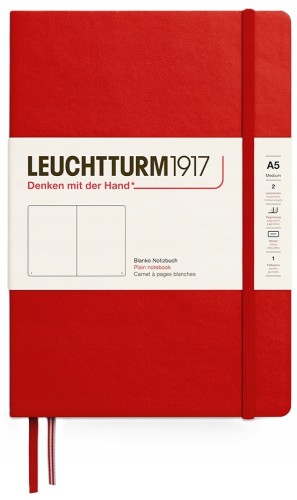 LEUCHTTURM1917-Notatnik-Notes-A5-Gladki-twarda-oprawa-szkicownik-CHERRY-Stan-opakowania-oryginalne.jpeg