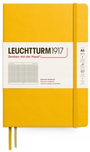 NOTATNIK LEUCHTTURM1917 MEDIUM (A5) TWARDA OPRAWA ŻÓŁTY W KRATKĘ