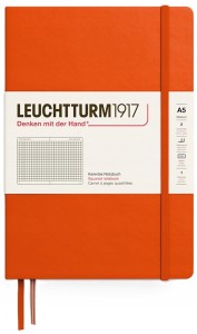 NOTATNIK LEUCHTTURM1917 MEDIUM (A5) POMARAŃCZOWY W KRATKĘ