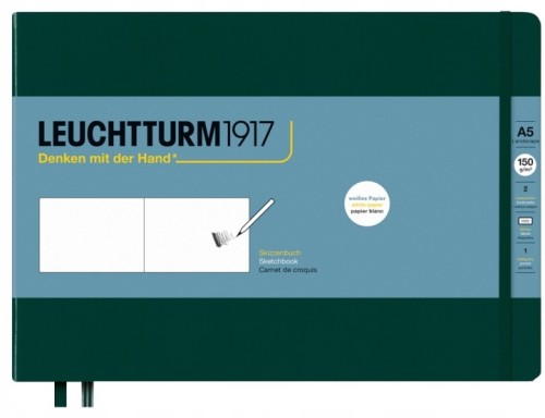 LEUCHTTURM1917-Szkicownik-blok-szkicowy-notatnik-notes-A5-Poziomy-FOREST-Stan-opakowania-oryginalne.jpeg
