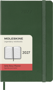 MOLESKINE kalendarz 2027 ZIELONY POCKET HARD DZIENNY (9x14)