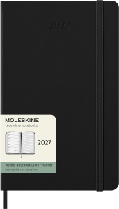 MOLESKINE kalendarz 2027 CZARNY LARGE WEEKLY HARD TYGODNIOWY (13x21)