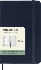 MOLESKINE kalendarz 2027 GRANATOWY POCKET WEEKLY HARD TYGODNIOWY (9x14)