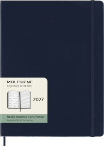 MOLESKINE kalendarz 2027 GRANATOWY EXTRA LARGE WEEKLY HARD TYGODNIOWY (19x25)