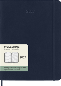 MOLESKINE kalendarz 2027 GRANATOWY EXTRA LARGE WEEKLY SOFT TYGODNIOWY (19x25)