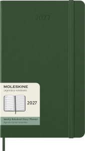 MOLESKINE kalendarz 2027 ZIELONY LARGE WEEKLY HARD TYGODNIOWY (13x21)