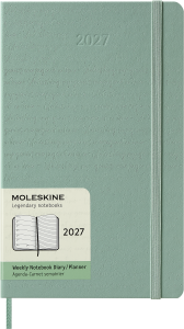 MOLESKINE kalendarz 2027 MIĘTOWY LARGE WEEKLY HARD TYGODNIOWY (13x21)