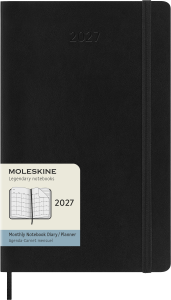 MOLESKINE kalendarz 2027 CZARNY LARGE SOFT MONTHLY (13x21)