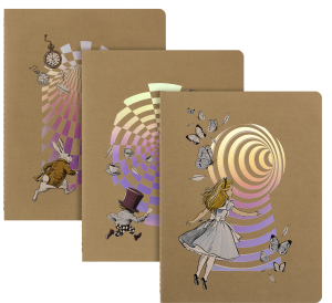 Zeszyt Moleskine Cahier Journals Extra Large (19x25cm) w linie ALICE IN WONDERLAND